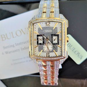 Bulova Men's 98C109 Gold-Tone Chronograph Watch